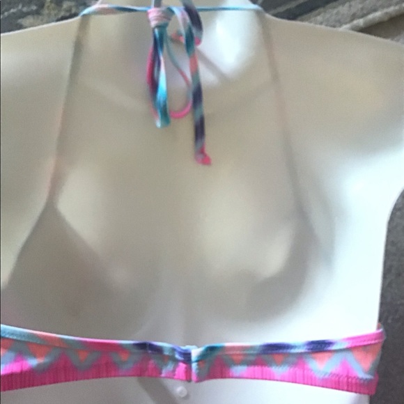 PINK Victoria Secret bikini top multicolor S/P 💕 zigzags pink turquoise … - Picture 5 of 11
